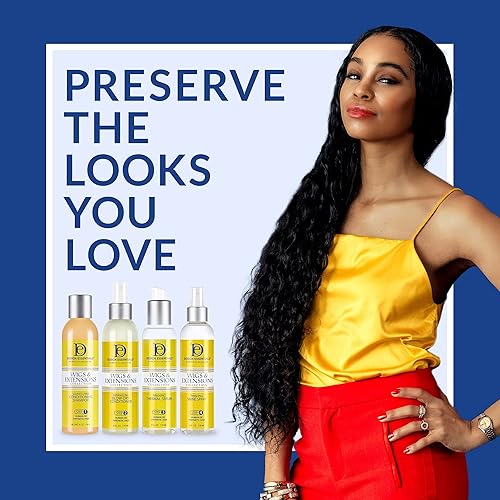 Miniatura 4 de Design Essentials Acondicionador de aceite de argán marroquí desenredante, colección de pelucas y extensiones, 6 onzas (el embalaje puede variar)