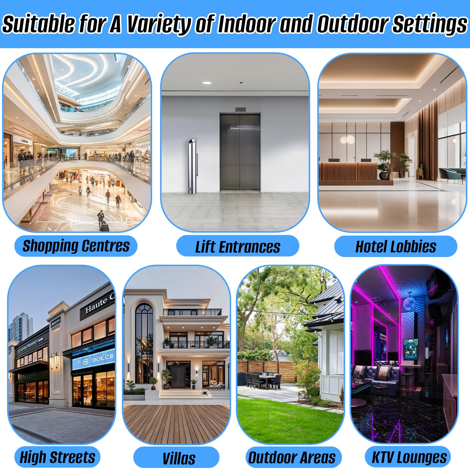 Mülleimer Wandmontage aus Edelstahl, Wandmontierter Küchenabfalleimer mit Schlüssel, 48 * 8cm Vertikaler Tubular öffentliche Küchenabfalleimer für Terrasse, Restaurant, Hotel, Cafés, Büros