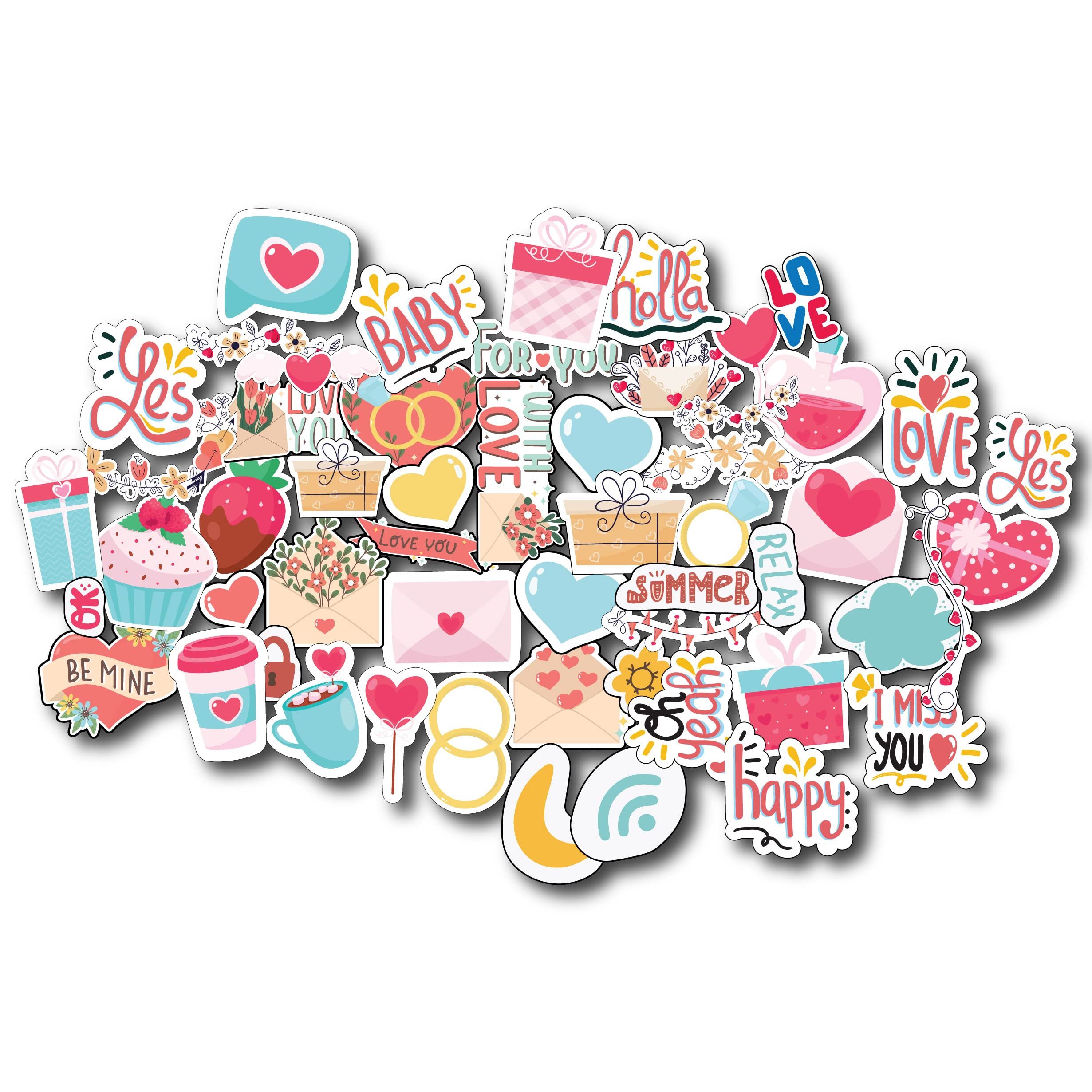 ISEE 360® 48 PCs Love Hearts Theme Scrapbook Sticker for Lovers DIY Notebooks Diary Journal Laptop Mobiles Decorative Gift Printed Stickers, Vinyl. (B0B4W427G1) Amazon Price History, Amazon Price Tracker