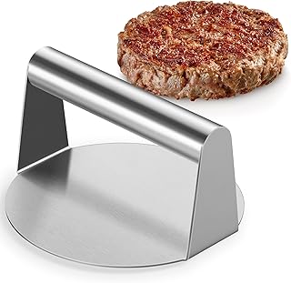 Joyfair 5.5 Inch Smash Burger Press, Stainless Steel Hamburger Smasher Tool Patty Maker for Flattop Griddle, Grill Presses Accessories for Bacon, Meat, Steak, Sandwich, Heavy Duty & Dishwasher Safe