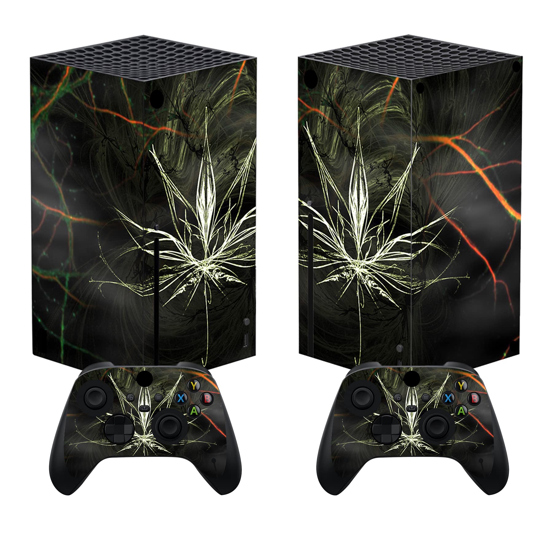 playvitalPlayVital Illusory Leaf Custom Vinyl Skins for Xbox Series X, Wrap Decal Cover Stickers for Xbox Series X Console Controller