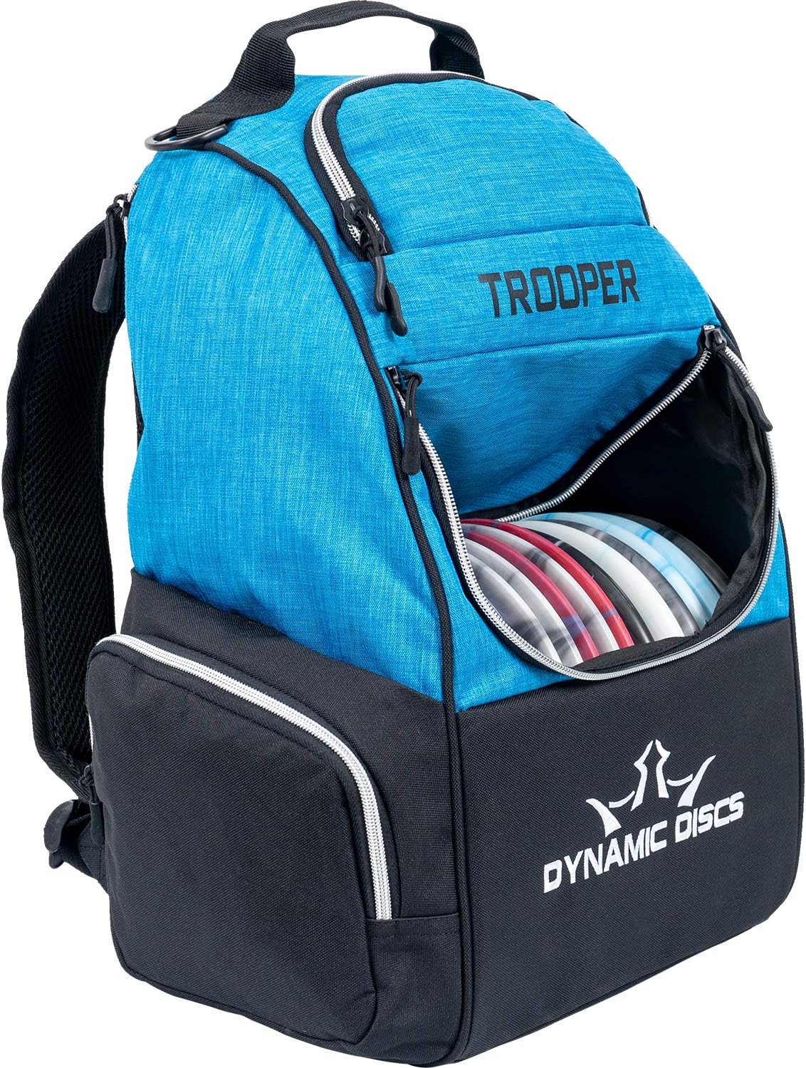 Dynamic Discs Trooper Disc Golf Backpack | Heather Blue | Frisbee Disc Golf Bag with up to a 25 Disc Capacity | Introductory Disc Golf Backpack | Lightweight and Durable