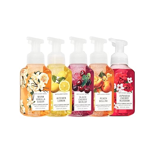 Bath and Body Works FRESH AND BRIGHT Foaming Hand Soaps - Set of 5 Gentle Foaming Soaps