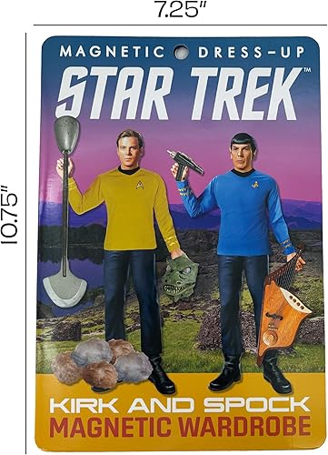 Miniatura 4 de The Unemployed Philosophers Guild Armario magnético con licencia oficial de Star Trek Kirk y Spock, juego de muñecas de vestir para tu refrigerador