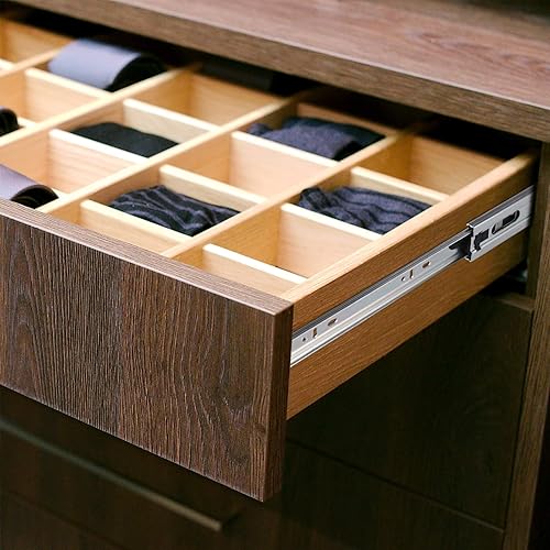 Miniatura 5 de Knobonly - Corredera extensible de soporte lateral completo para abrir 3 cajones plegables, suave, cierre automático