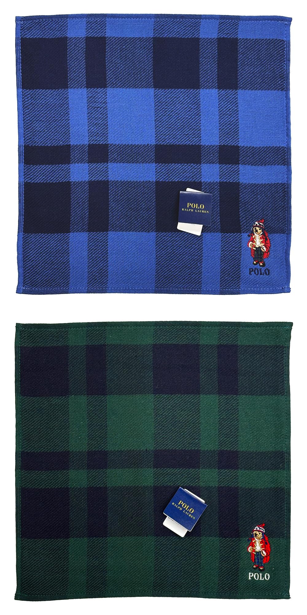 ポロ ラルフローレン POLO RALPH LAUREN ベア 刺繍 ロゴ タオルハンカチ 綿 100% ２枚セット SET-2512-6