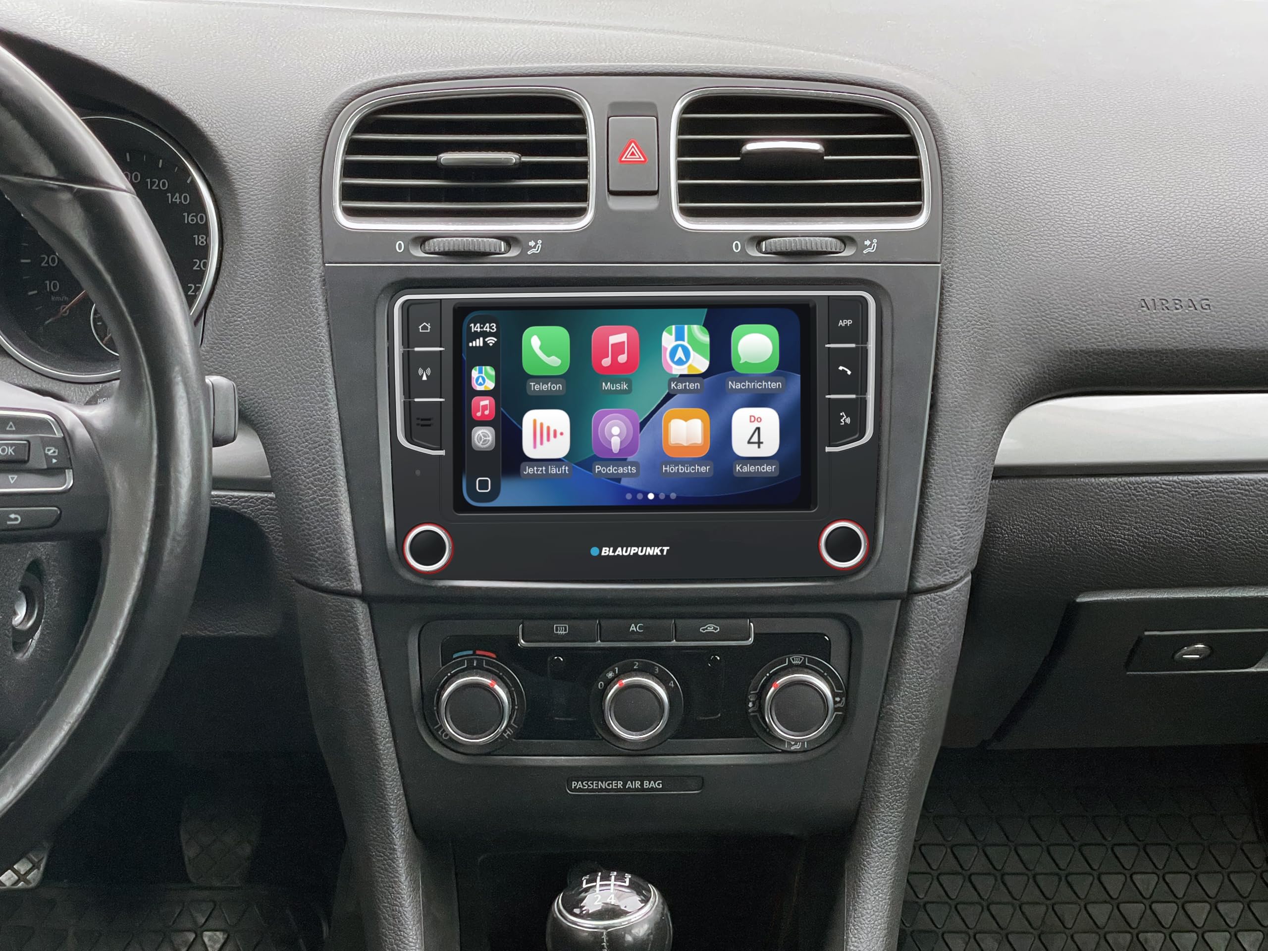 Blaupunkt Wolfsburg 648, Car Multimedia, CAN-Bus Anbindung, 7“ Touchscreen, CarPlay + Android Auto, DAB+, Bluetooth, Freisprecheinrichtung, USB, Aux-Eingang, Rückfahrkamera, 4x45Watt, 12V