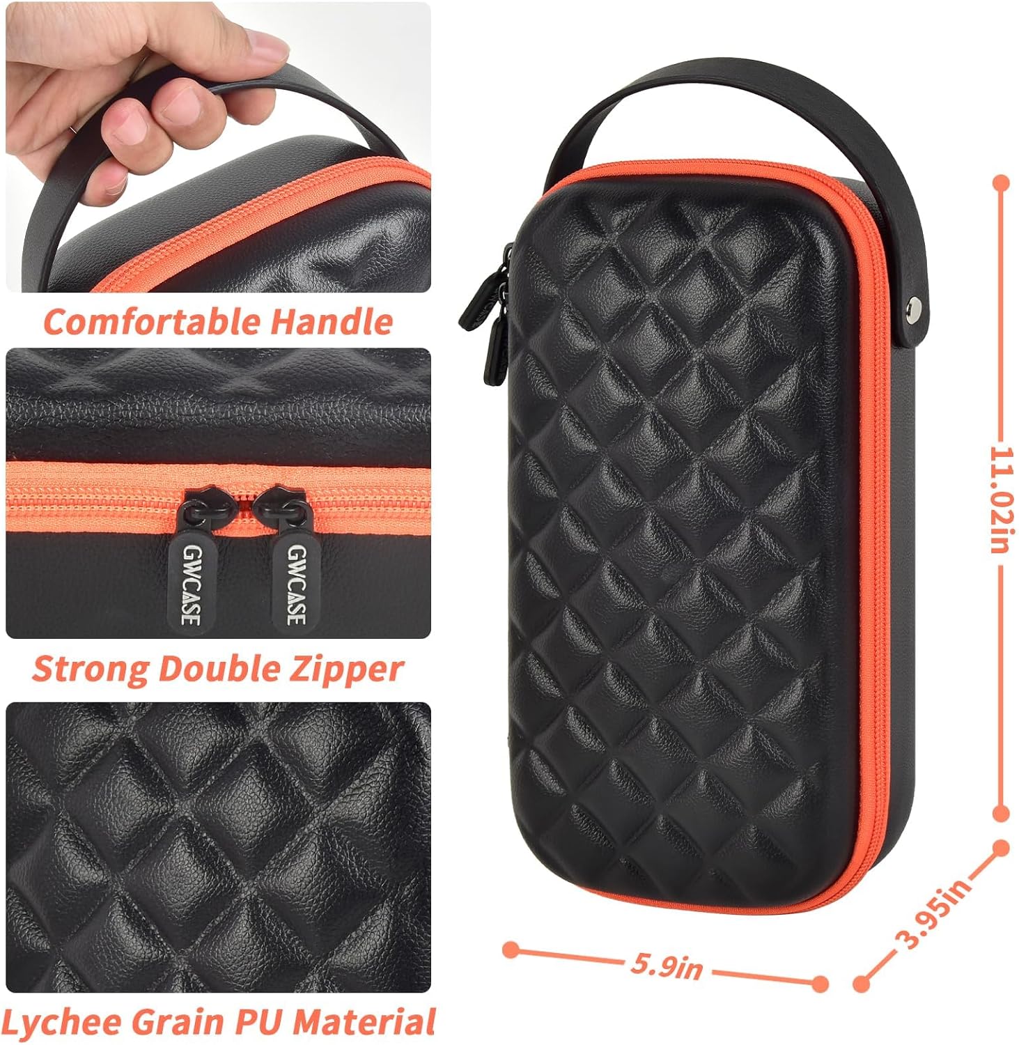 Wireless Microphone Case For JBL Wireless Two Microphone System & PartyBox Mic, Handheld Dual Mic Bag for Singing or Karaoke for Receivers, Adapters, AA Batteries and Other Accessories(Box Only) - Image 3