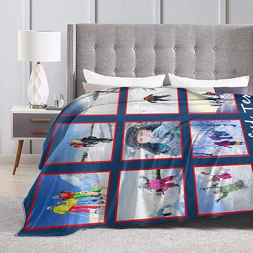 Miniatura 4 de mamz Manta personalizada con texto fotográfico, manta personalizada con imagen para bebé, madre, padre, adultos, amigos, amantes, perros, mascotas,