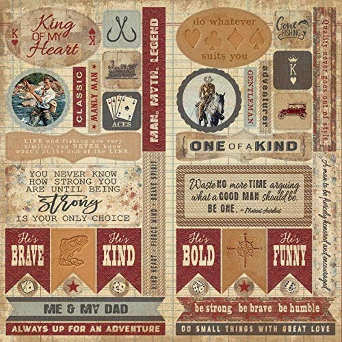 AUTHENTIQUE PAPER, LLC Elements Manly DIECUTS