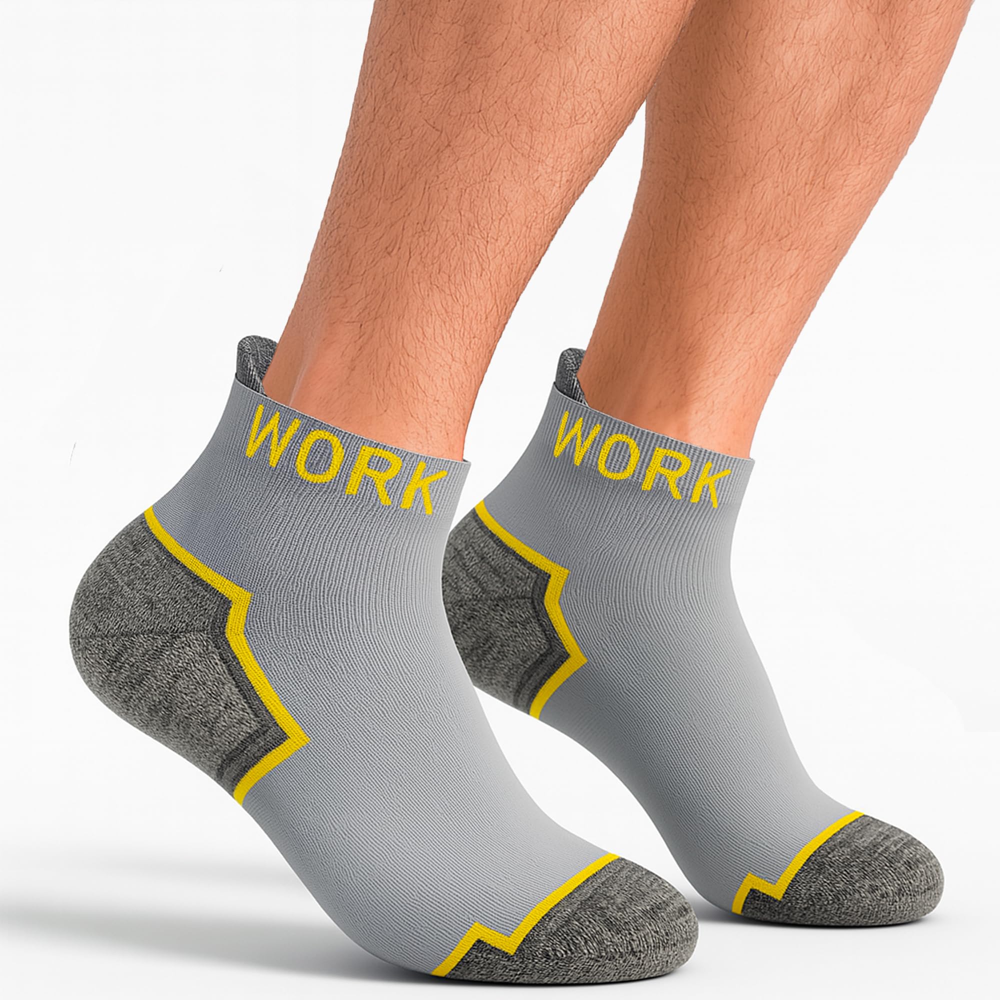 PS PROUTHS Calze da Lavoro Uomo Estivi, Calzini da Lavoro Donna Estivi, 95% Cotone, Imbottitura extra morbida e confortevole, calzini resistenti e durevoli ideali per scarponi da lavoro.