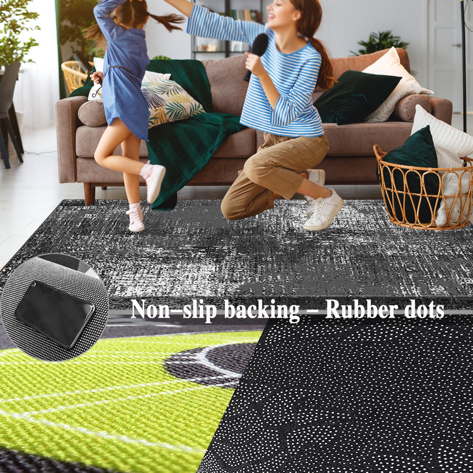 Insonorizzato Tappeto Drum Carpet per Batterie Acustica elettroniche 230 x 180 cm