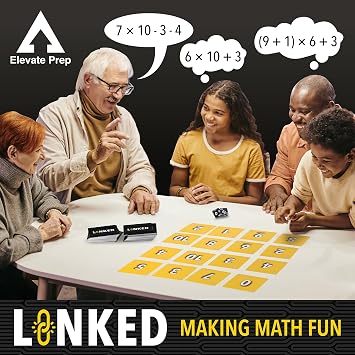 Elevate Prep Linked Math Game | The Game of Quick Thinking and Number Linking | Fun and Engaging Math Activity for Kids Ages 7+ | Practice Addition, Subtraction, Multiplication, and Division