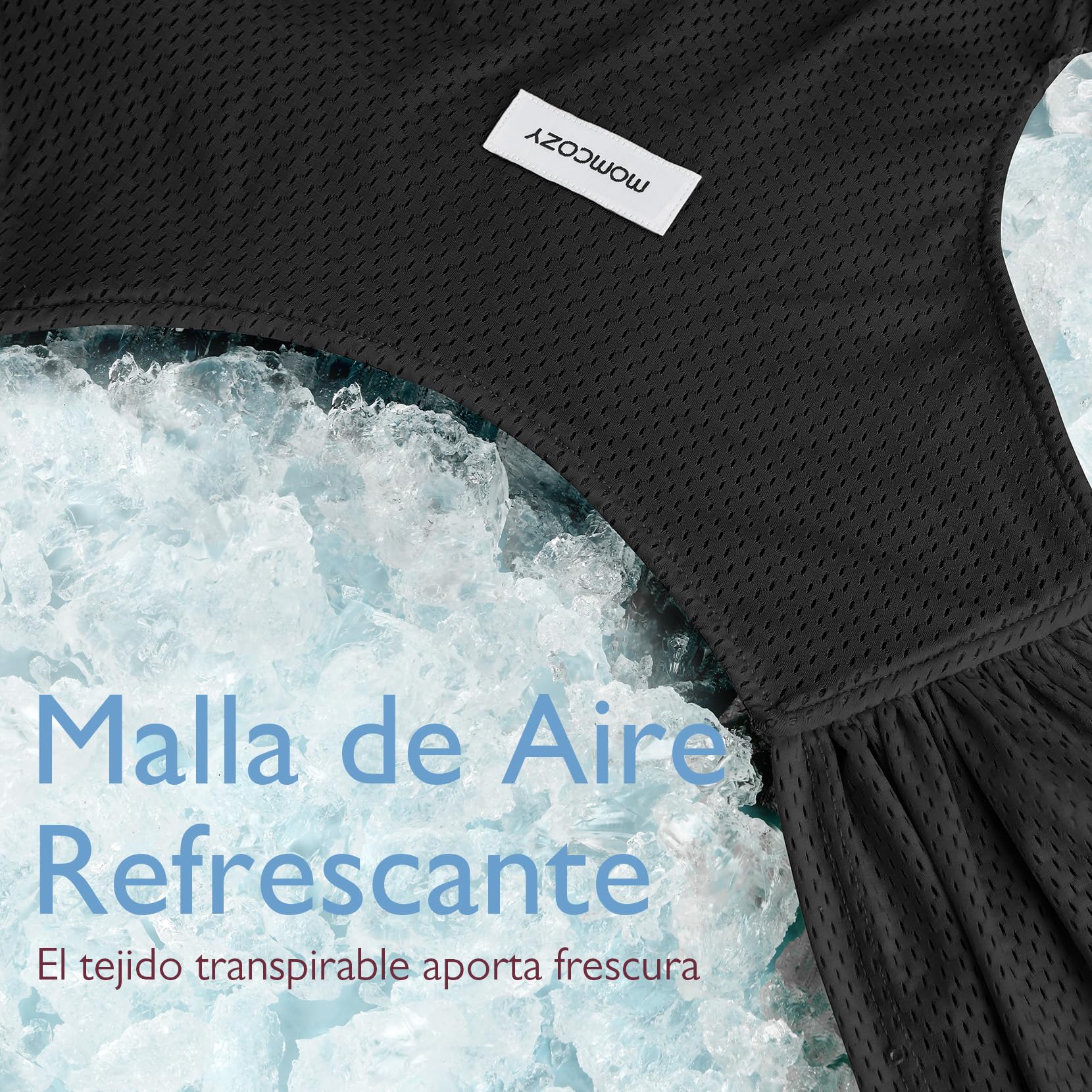 Momcozy Fular portabebés recién nacidos ajustable con malla de aire, fácil de llevar, hasta niños pequeños (3,6-15,8 kg), adecuado para cintura de 76,2 a 119,4 cm