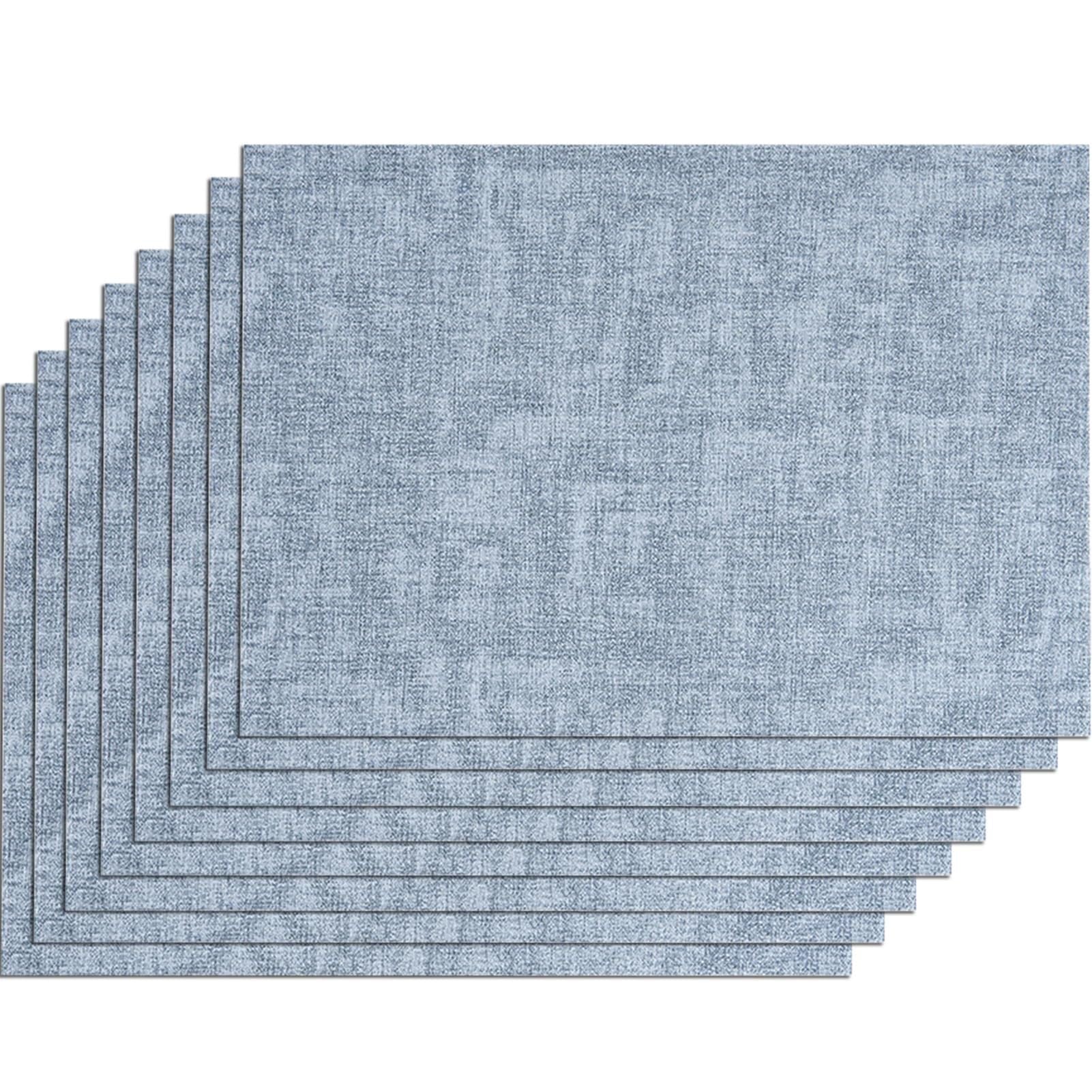 Salvamanteles Salvamanteles, Manteles Individuales de Cuero sintético (Paquete de 4/6/8), Multicolor, 43 x 30 cm(Blue,Set of 8)