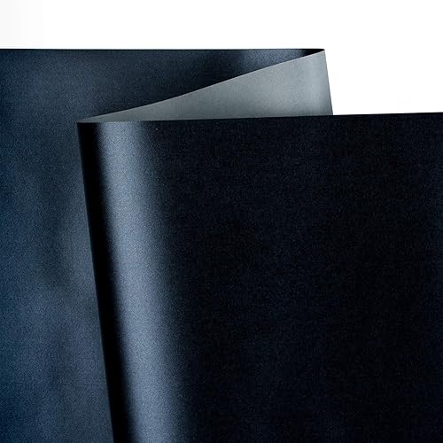 Vista 229 de RUSPEPA Papel de regalo negro mate, color liso perlado, papel lustre perfecto para bodas, cumpleaños, Navidad, baby shower, 17 pulgadas x 32.8 pies