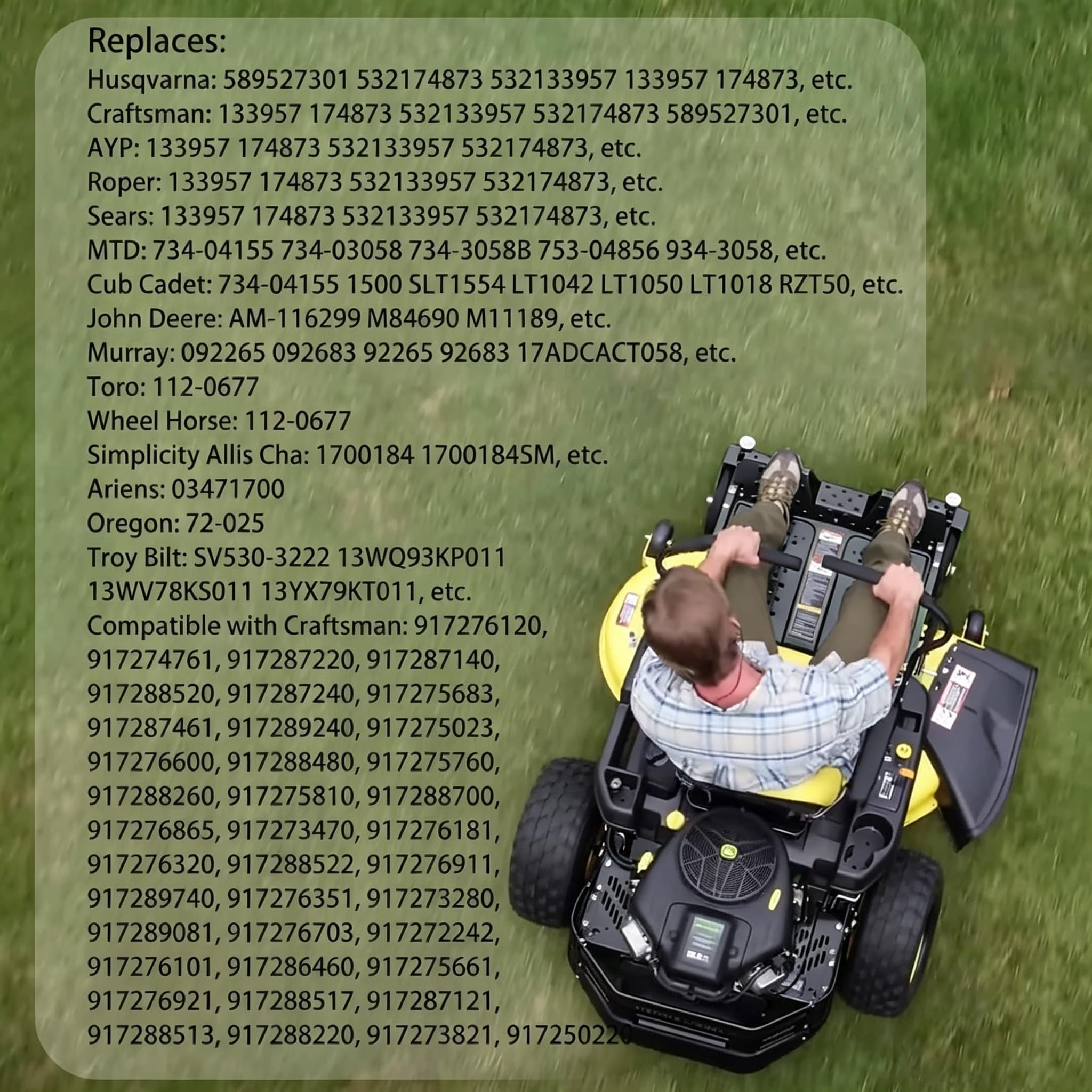 Amazon.com: Lawn Mower Deck Wheel Kit 532174873 Fit for 42