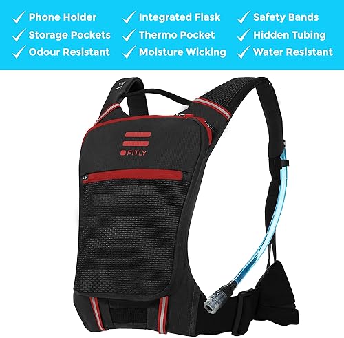 Miniatura 2 de FITLY Minimalist Running Pack - Running Backpack Phone Holder, Storage, Thoracic Belt - Carry Personal Items - Running Gear for Men & Women - SUB90