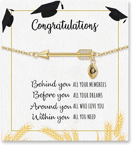 Graduation Gifts for Her 2025, 2025 Graduation Gifts High School College Graduation Gifts for Teen Girls 5th 8th Grade Masters Degree Grads Initial Bracelets for Women Letter A-Z Charm Bracelet Daughter Niece Granddaughter Girlfriend Jewelry