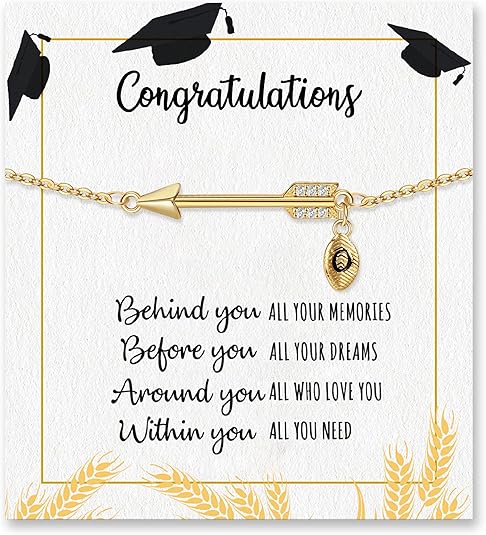 Graduation Gifts for Her 2025, 2025 Graduation Gifts High School College Graduation Gifts for Teen Girls 5th 8th Grade Masters Degree Grads Initial Bracelets for Women Letter A-Z Charm Bracelet Daughter Niece Granddaughter Girlfriend Jewelry