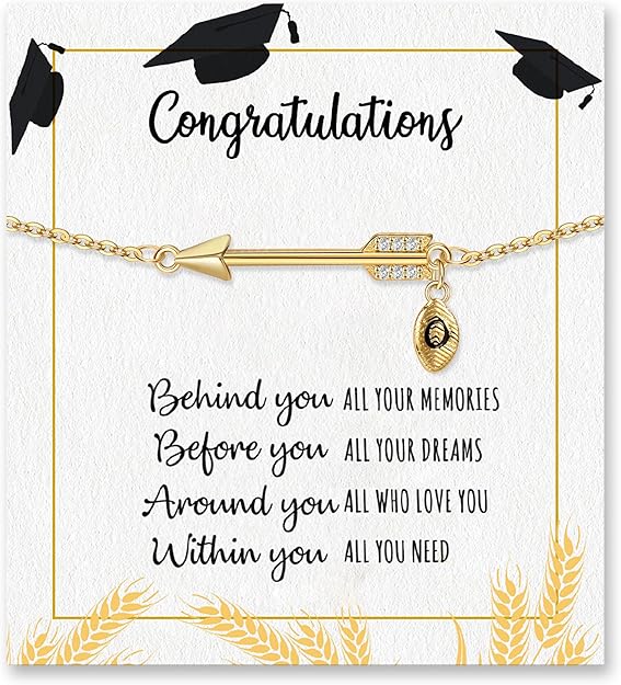 Graduation Gifts for Her 2025, 2025 Graduation Gifts High School College Graduation Gifts for Teen Girls 5th 8th Grade Masters Degree Grads Initial Bracelets for Women Letter A-Z Charm Bracelet Daughter Niece Granddaughter Girlfriend Jewelry