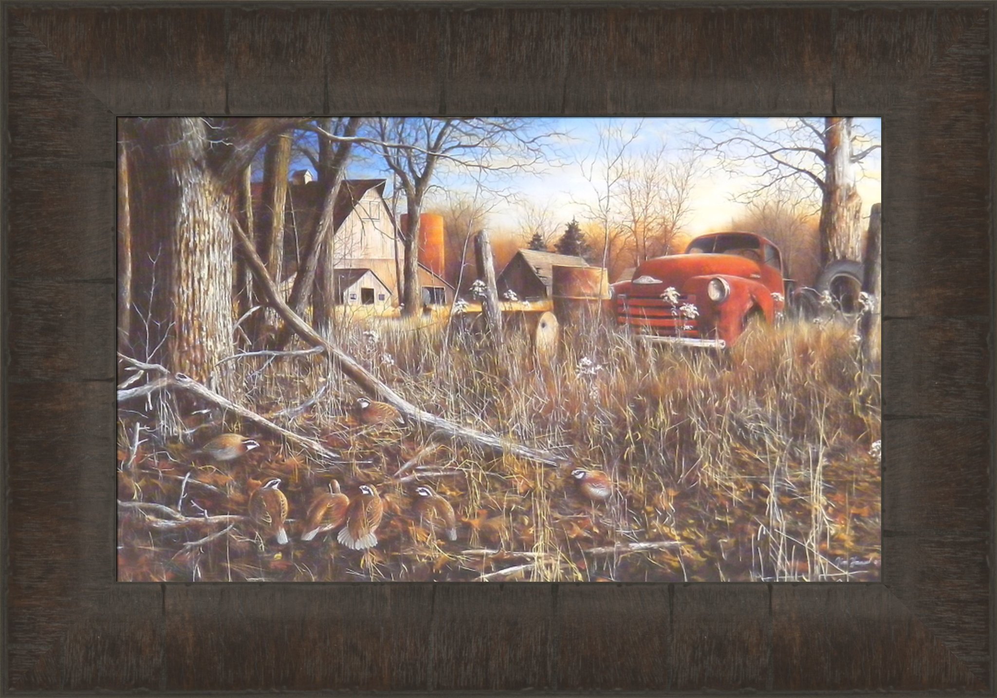 Amazon.com: Back Forty Bobwhites by Jim Hansel 11x15 Quail Covey