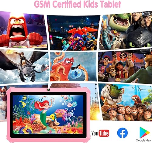 Miniatura 3 de YINOCHE Tableta para Niños de 3 a 7 años, Tableta de 7 Pulgadas Android para Niños Pequeños con Estuche, Tabletas para Niños de 32G con Control