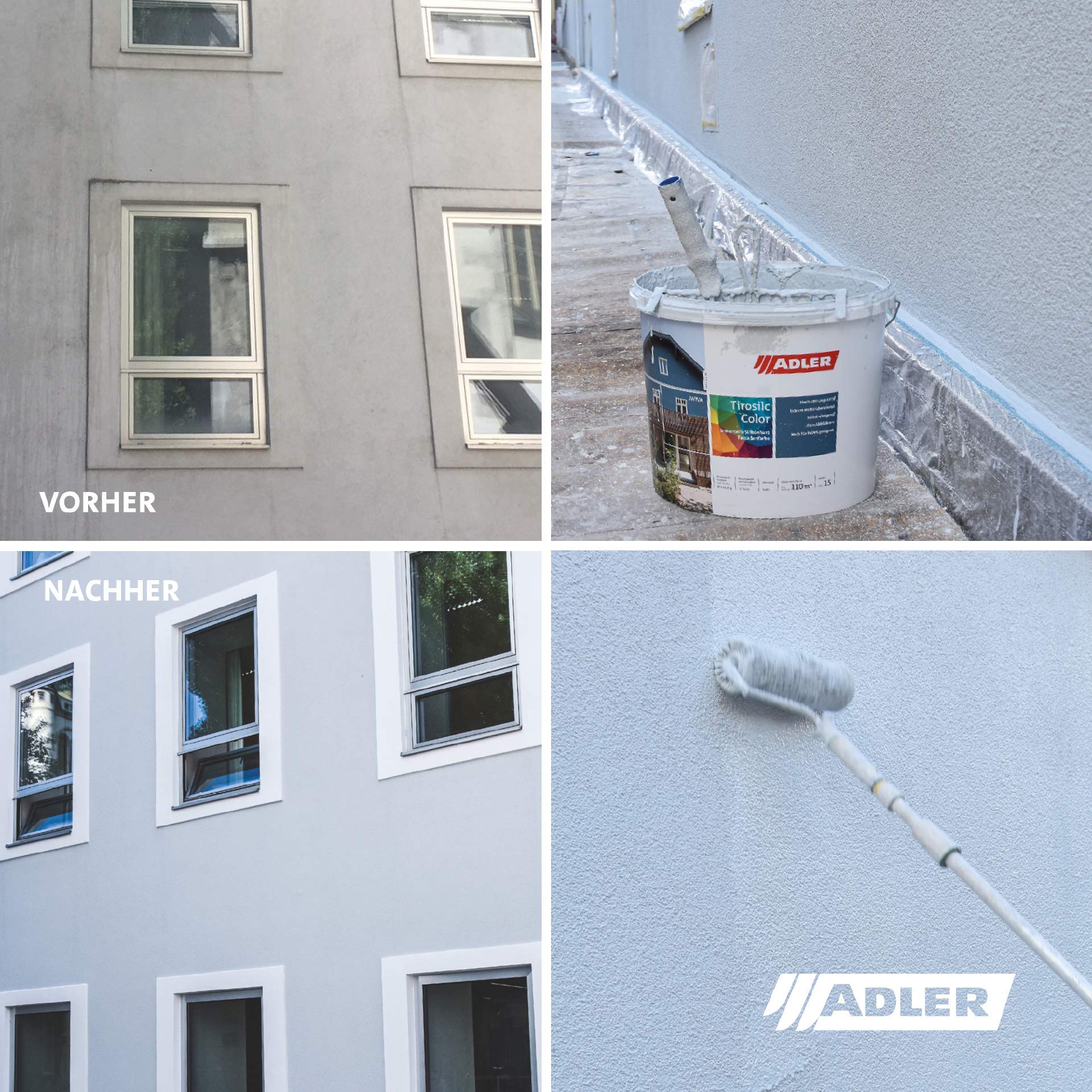 Aviva Tirosilc-Color - 1 L - Fassadenfarbe B02-6 Tuffgrau