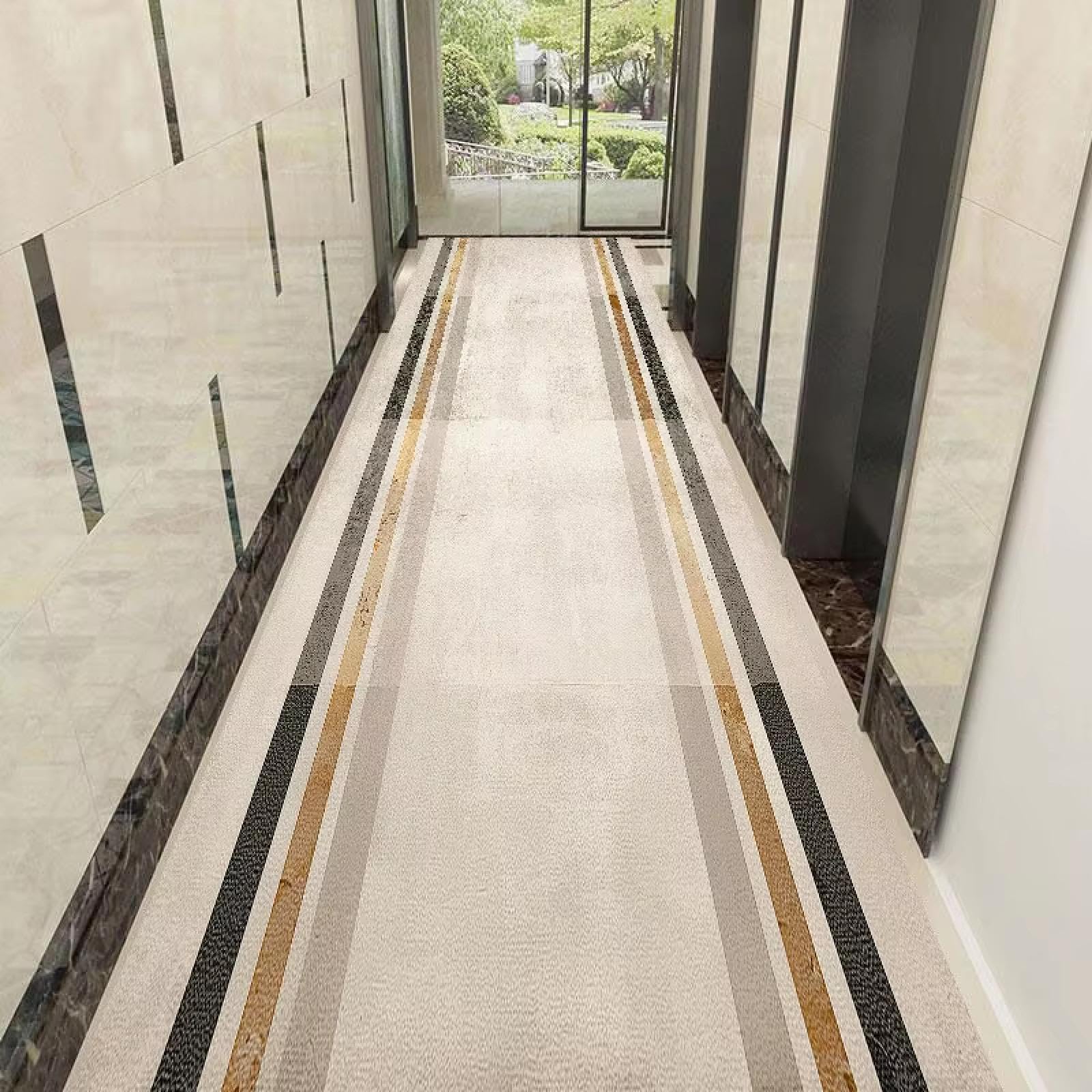 Alfombra pasillo largo de lujo 60x150cm con base antideslizante lavable