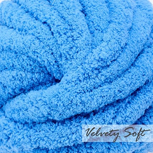 Miniatura 2 de ERLYEEN Hilo grueso de chenilla súper voluminoso, suave, grueso, esponjoso, gigante, lavable, de poliéster grande, para bricolaje, manta de punto,