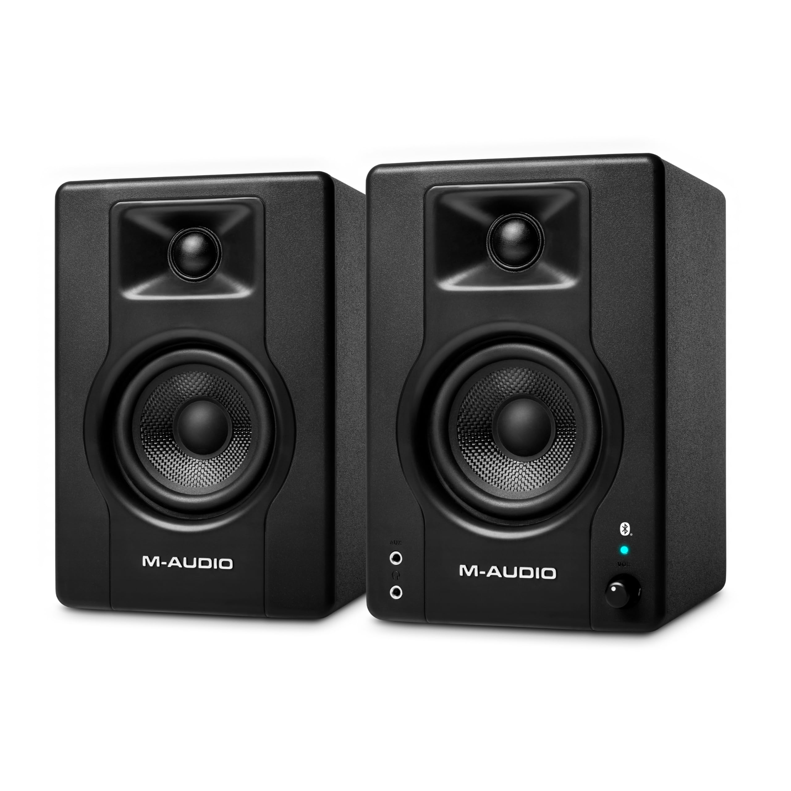 M-Audio 4.5-inch Active Monitor Speaker Pair, Small, Bluetooth, Gaming, Music Production, Live Streaming, Podcast Streaming, BX4 BT, Black