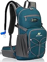 Vista 10 de N NEVO RHINO Mochila de hidratación, mochila de senderismo multiusos de 18L con vejiga de agua de 3 L, mochila de agua aislada, paquete