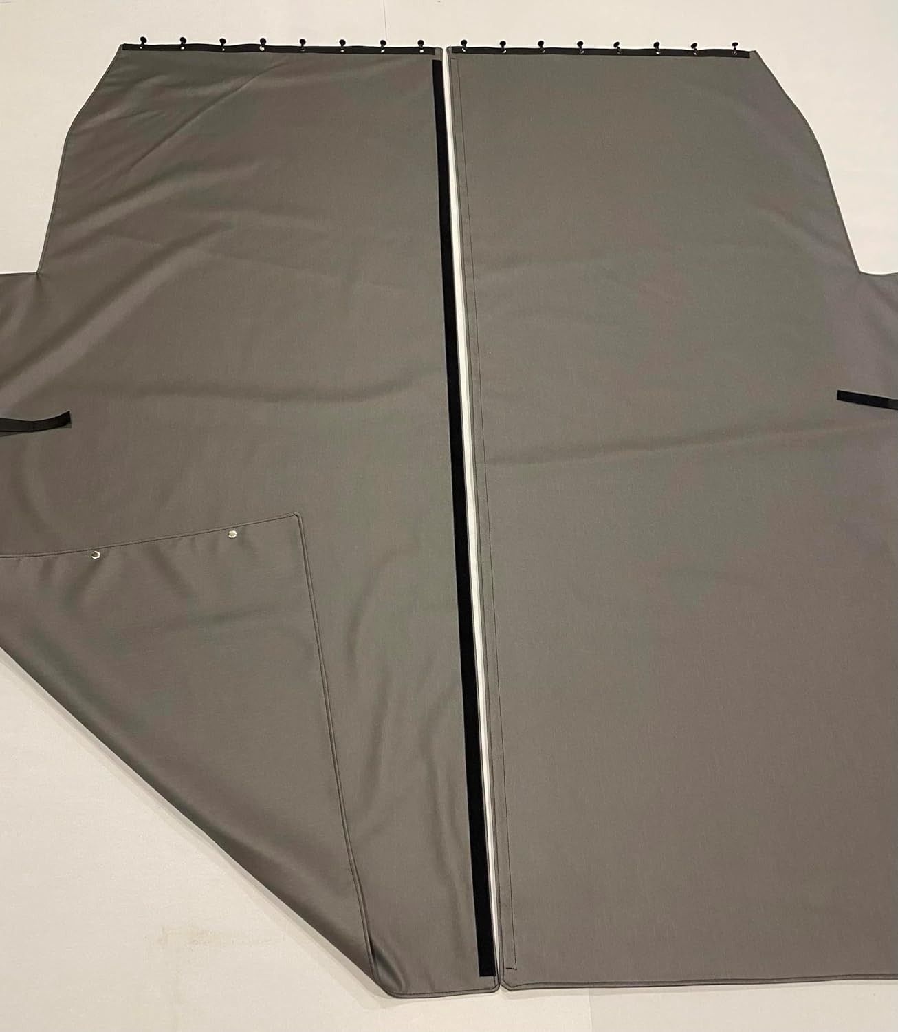 Sleeper Curtain Compatible with Freightliner Classic FLD FLD 120/132-Interior Bunk Curtains Faux Leather with Velour Lining- Privacy Truck Curtains for High Roof (Graphite)