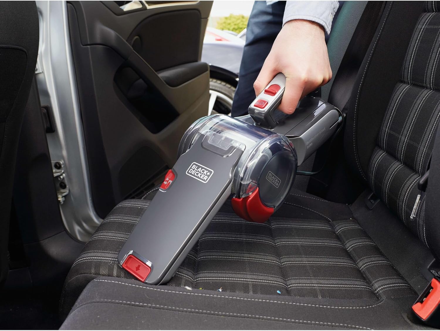 BLACK + DECKER PV1200AV-XJ Car Vac, Grey/Red