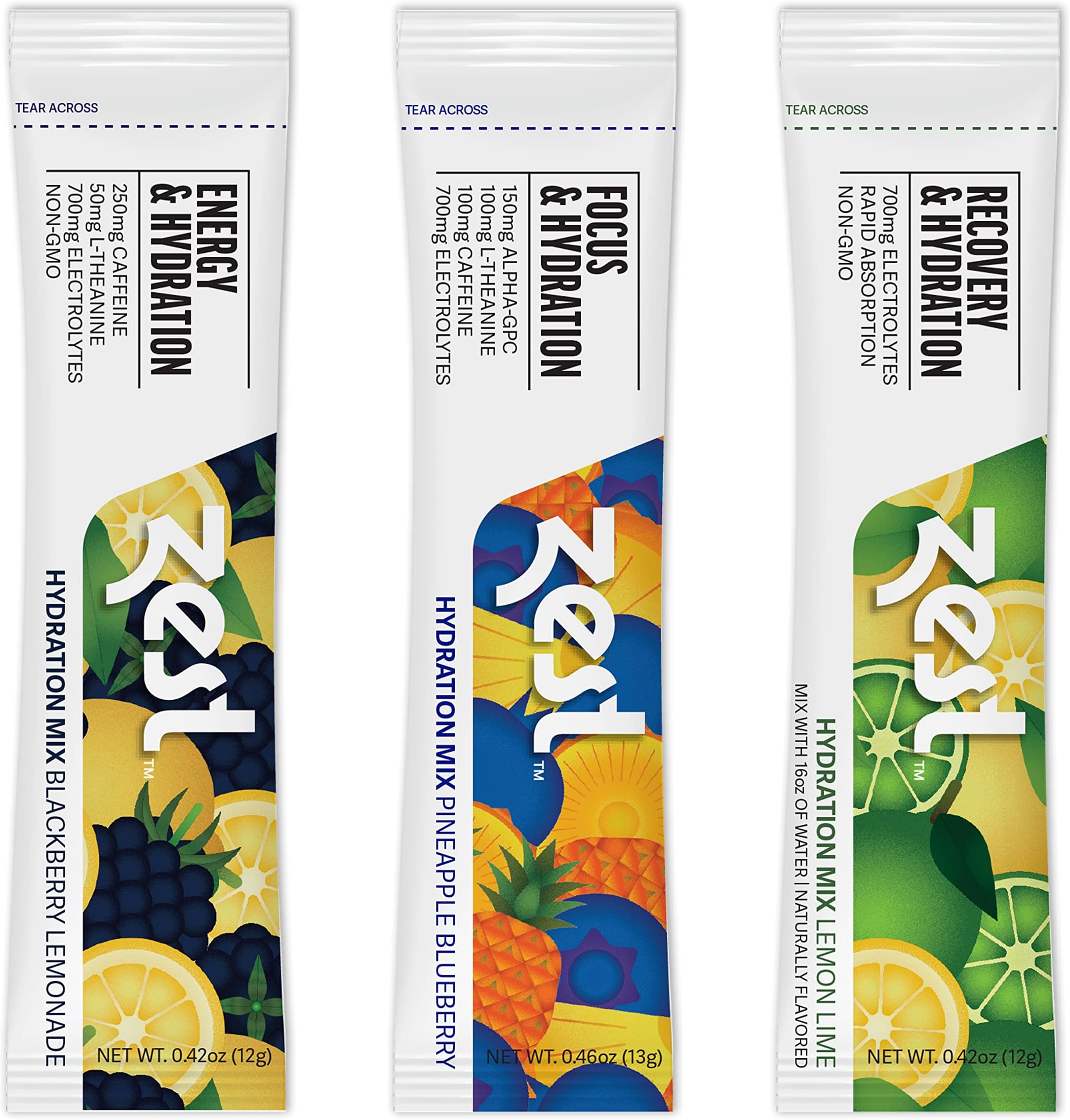 Zest Hydration Electrolyte Powder Variety Pack Mix w