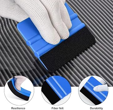 Squeegee Smoothing Tools Car Vinyl Wrap, Wallpaper Wrap Vinyl for Cars, Window Film Tint Trimming Application Tool, Blue