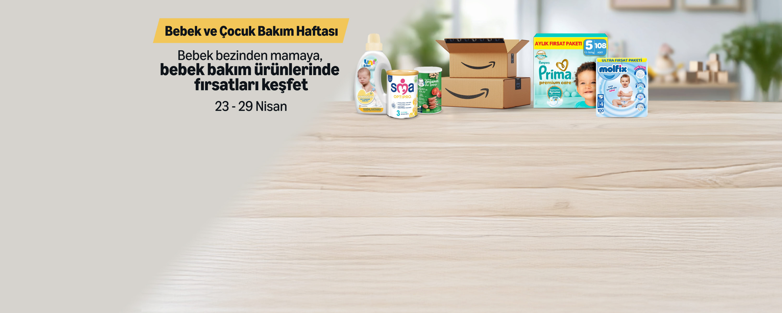 Bebek bezinden mamaya, bebek bakım ürünlerinde fırsatları keşfet