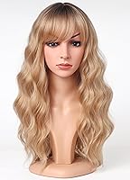 Vista 12 de Pelucas Bob Onduladas Negras Naturales a la Altura del Hombro Para Mujeres Pelucas Cortas Onduladas Con Flequillo Pelucas Sintéticas Onduladas