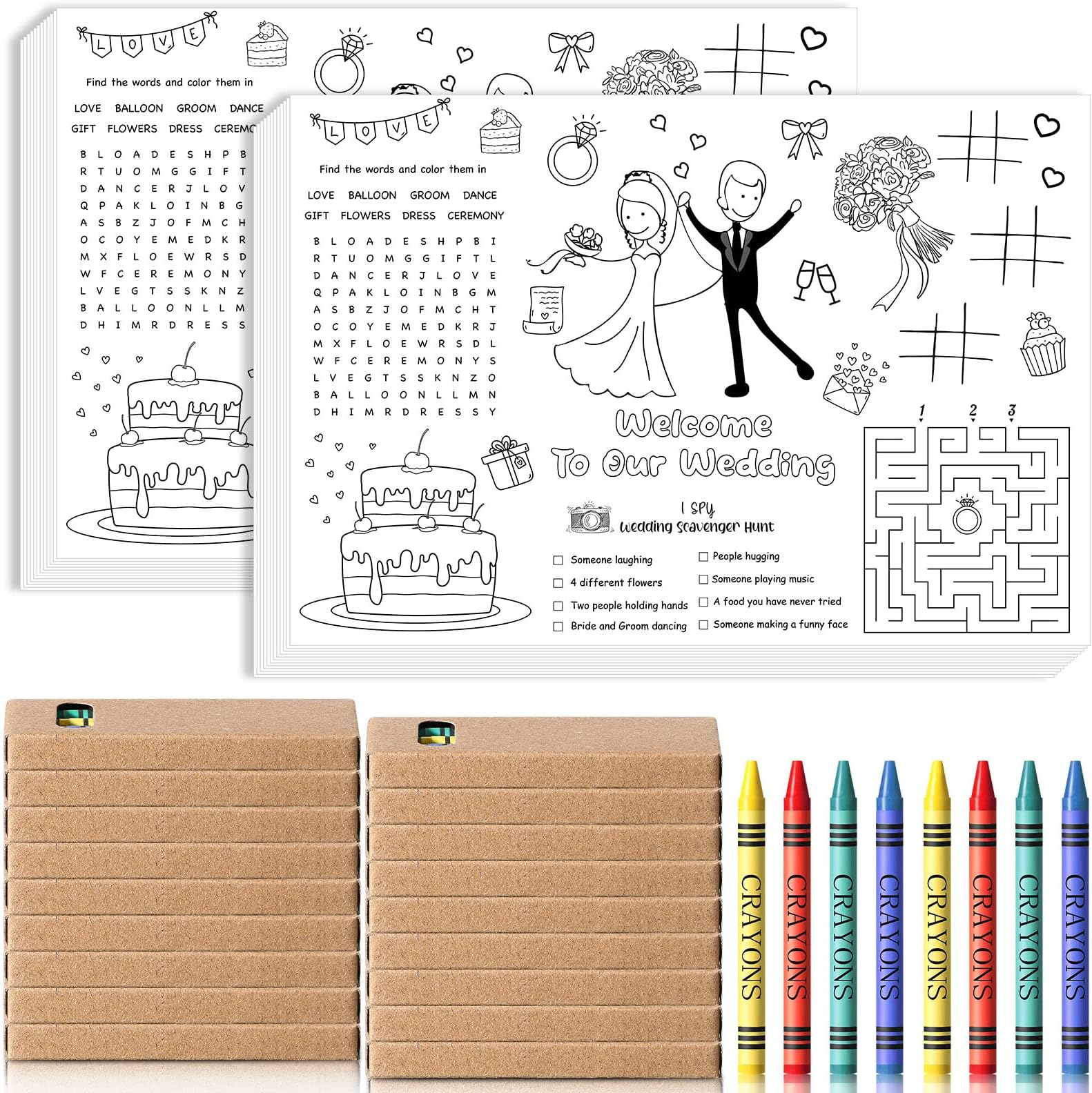 Fun Express Wedding Day Kids Activity Books with Stickers