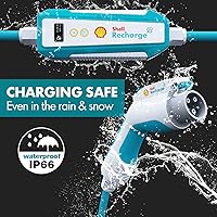Vista 4 de SHELL Cargador de vehículo eléctrico Nivel 2 Cargador EV de carga rápida de 40 amperios 240 V EV Estación de carga para el hogar con cable de 30