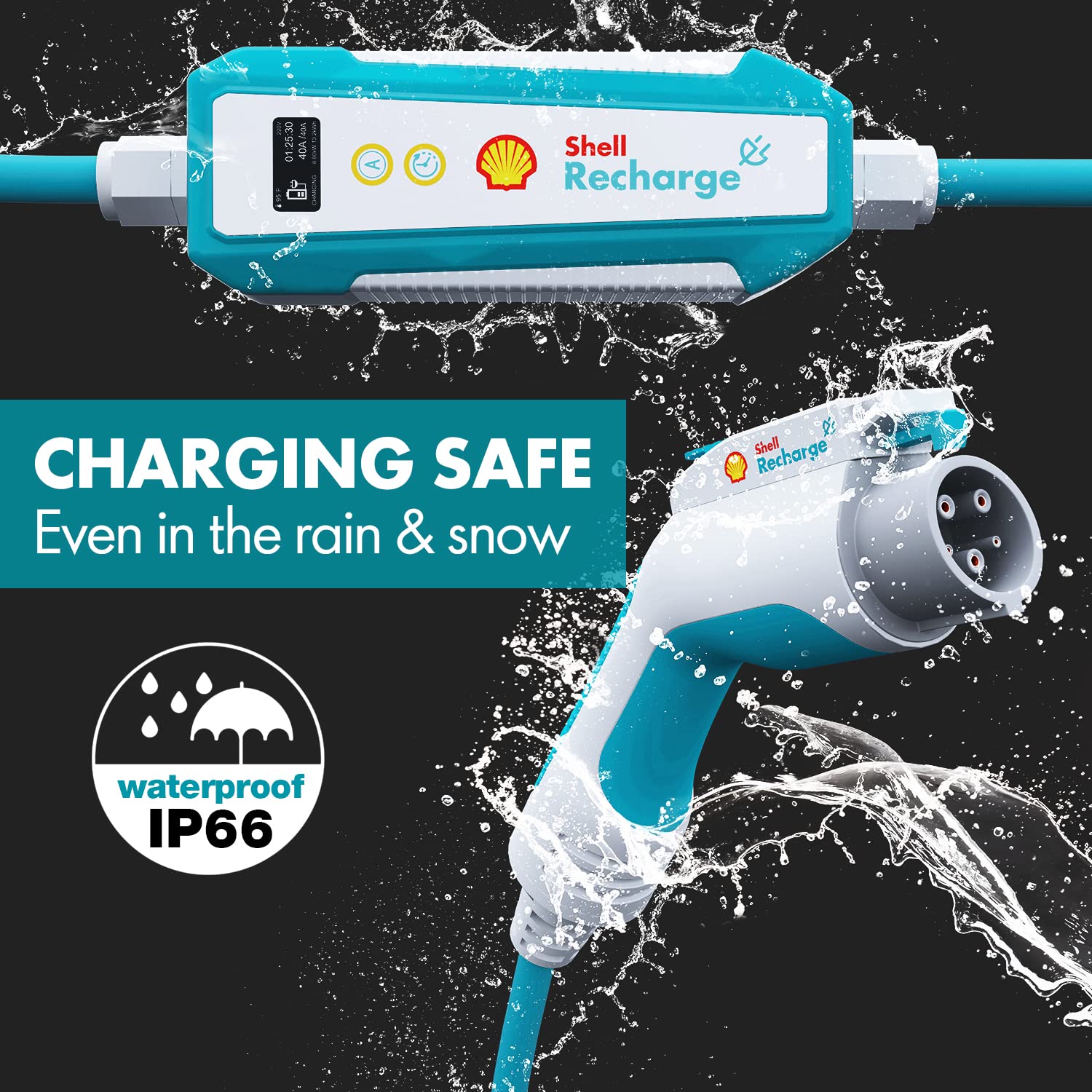 SHELL Electric Vehicle Charger Level 2 40 Amp Fast Charging EV Charger