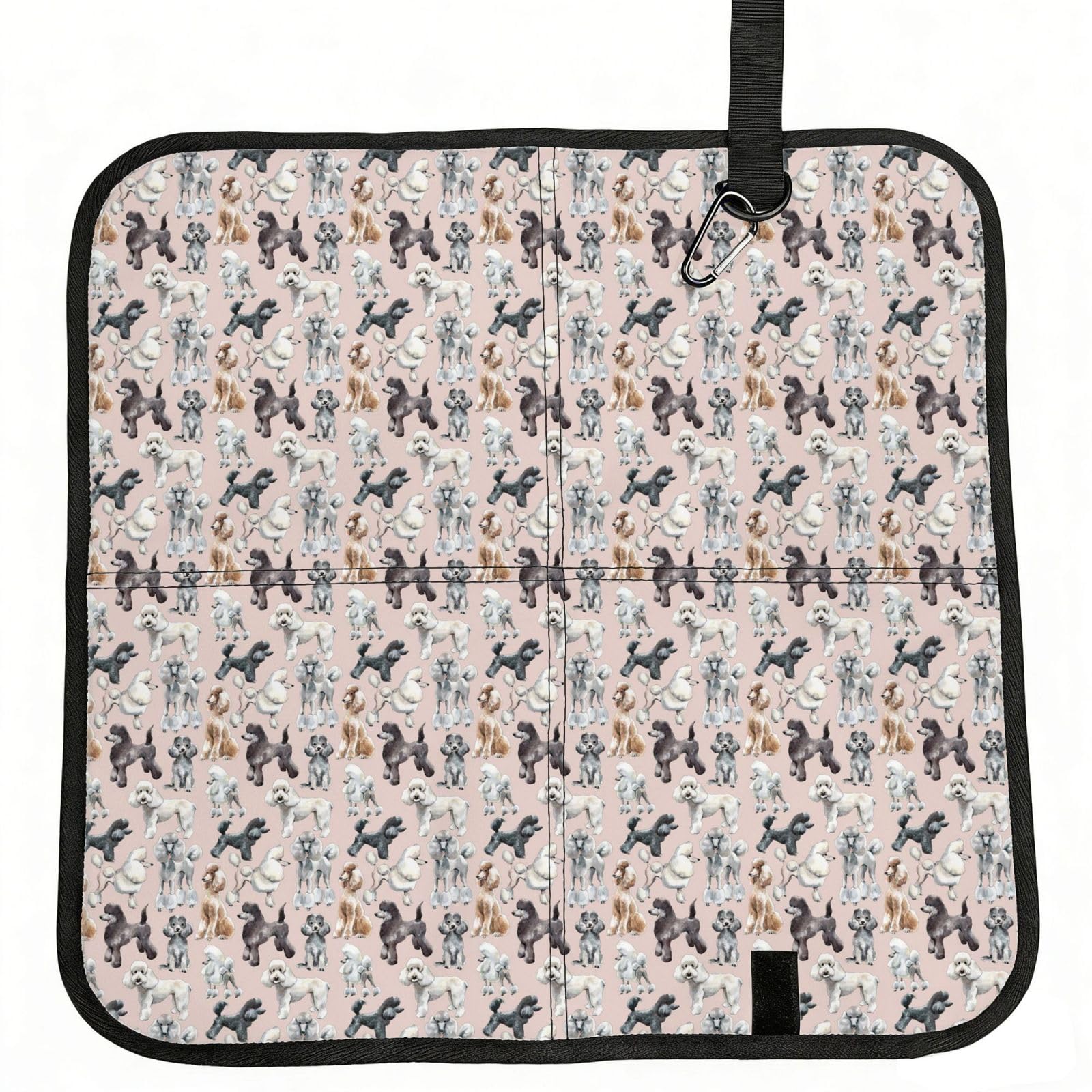 ERCgad Poodles Dogs Print Foldable Seat Cushion Portable Chair Pad Lightweight Travel Outdoor Office Home