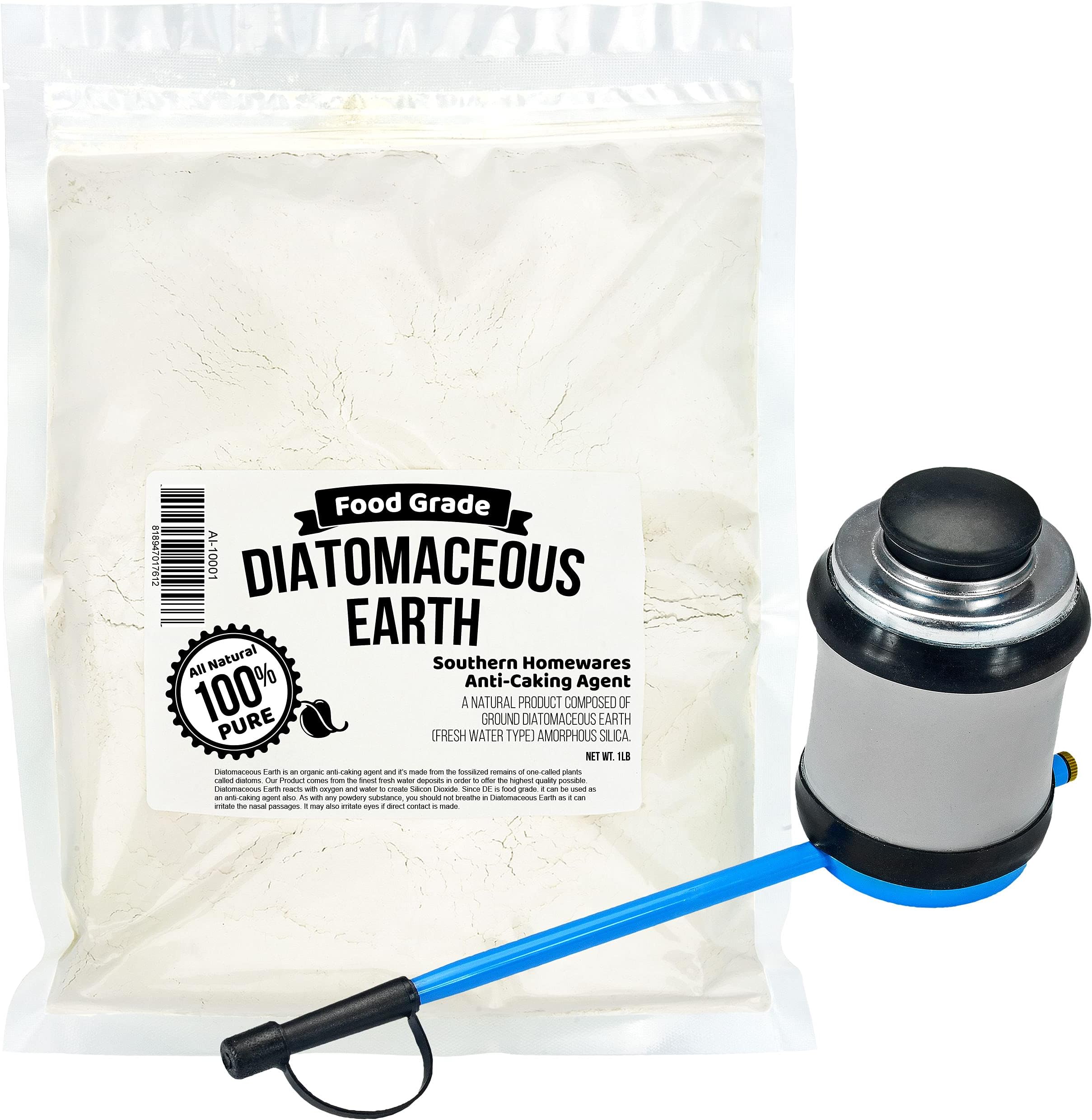 Powder Duster with 1lb Diatomaceous Earth