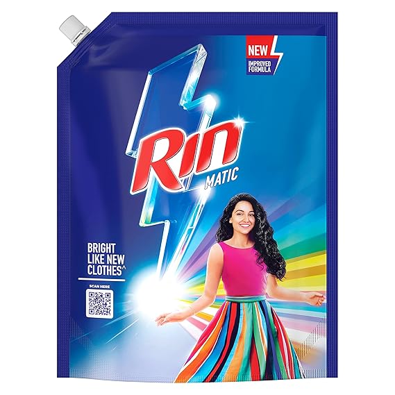 Rin Detergent Liquid Refill 2L Pouch, Designed for Dirt removal in