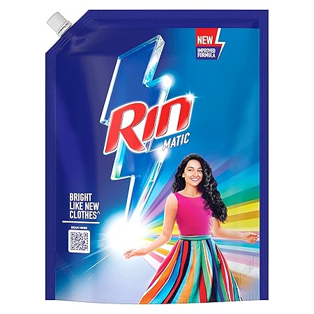 Rin Detergent Liquid Refill 2L Pouch, Designed for Dirt removal in Washing Machine for all kinds of clothes - Super Save Pack