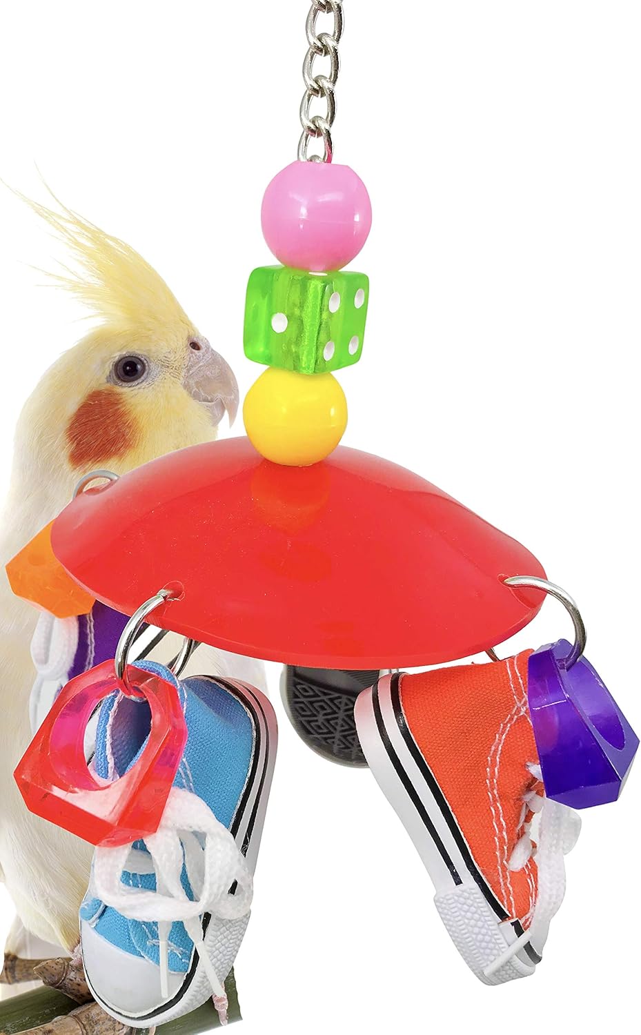 Bonka Bird Toys 1886 Disk Sneaker 10" x 4", Medium Parrot