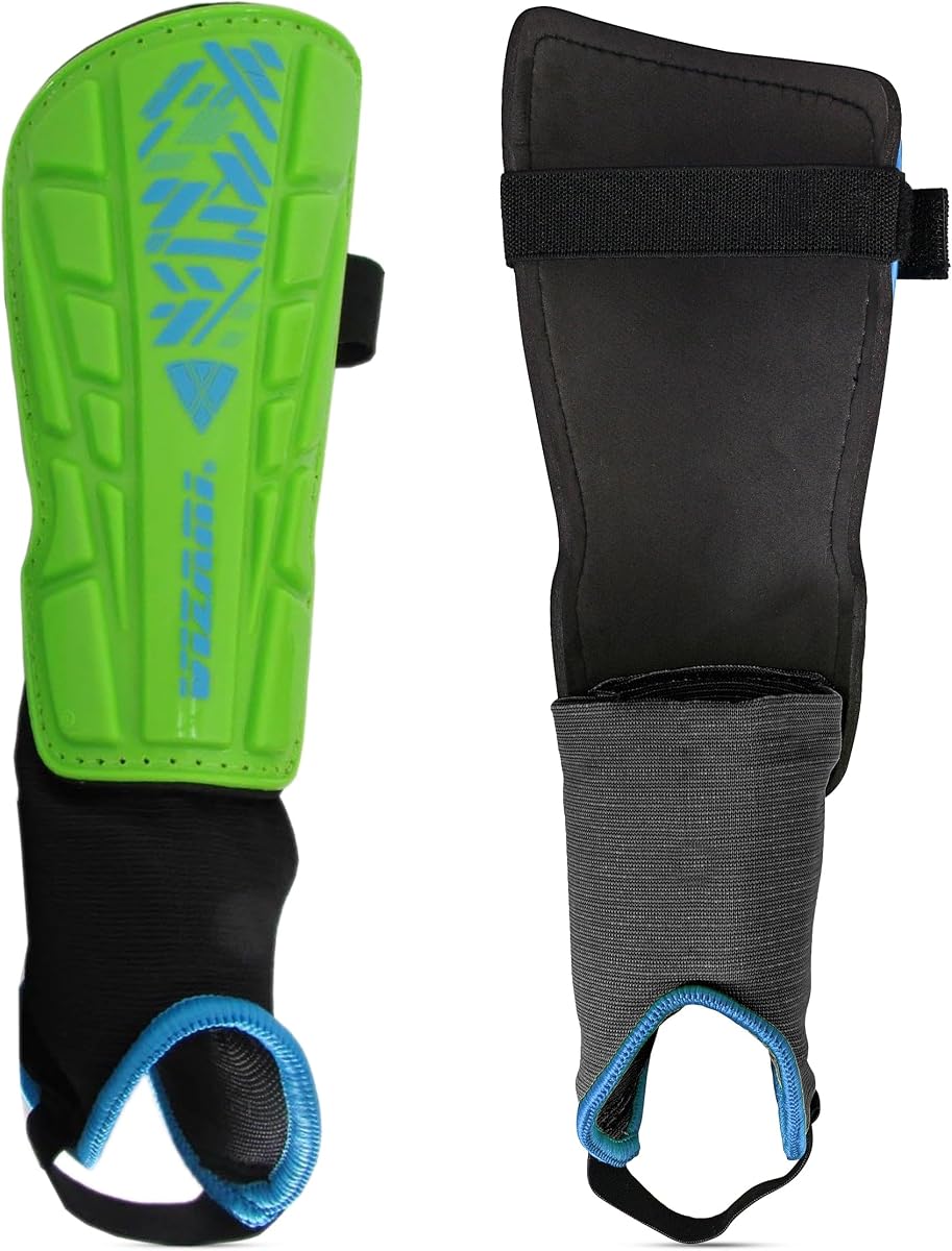 Espinilleras de Fútbol Vizari Málaga para Niños | Equipo de fútbol para niños y niñas | Equipo de protección de fútbol | Correas ajustables