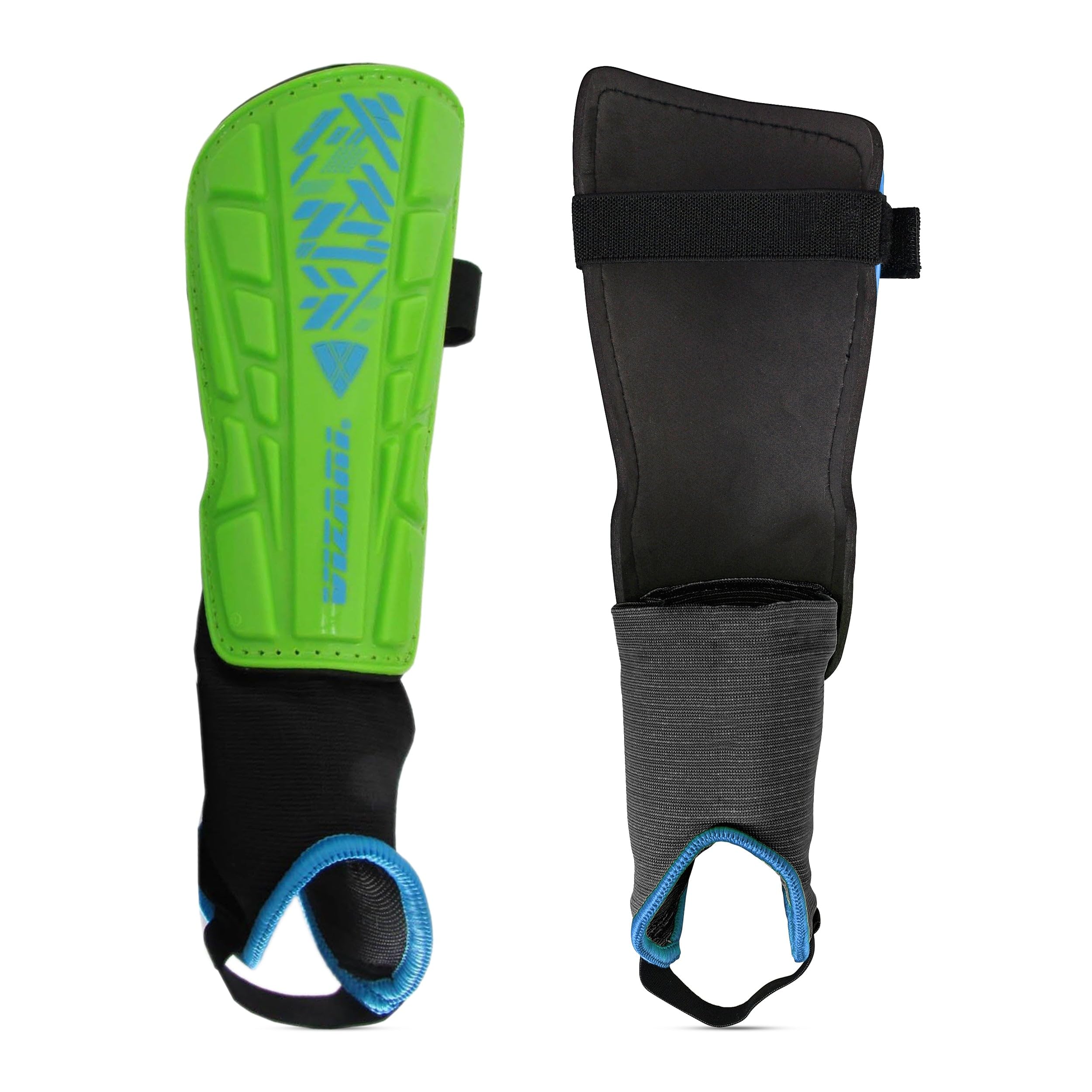 Vizari Malaga Soccer Shin Guards for Kids | Soccer Gear for Boys Girls | Protective Soccer Equipment | Adjustable Straps