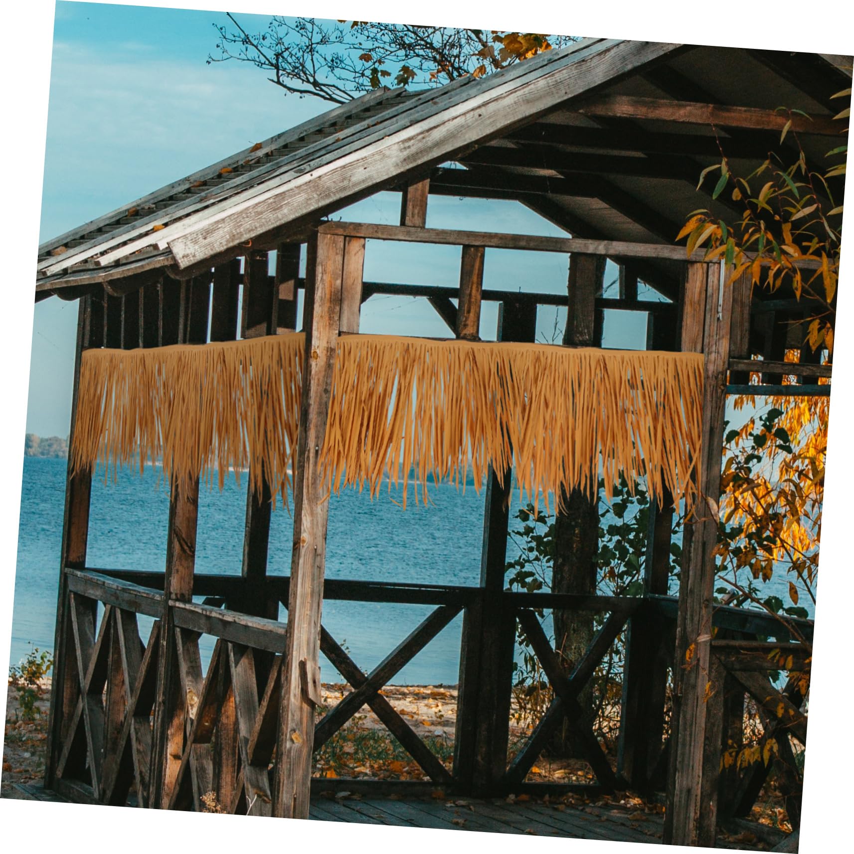 Toddmomy Künstliches Strohdach - DIY Garten-Deko Mit Tropischem Flair, 50x47cm