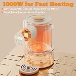 Instant Water Warmer, 2L Baby Formula Dispenser, 5 Temperature Control & 7x24H Keep Warm, Baby Bottle Warmer with Night Light, Hot Water Dispenser for All Bottles, Detachable Glass Tank